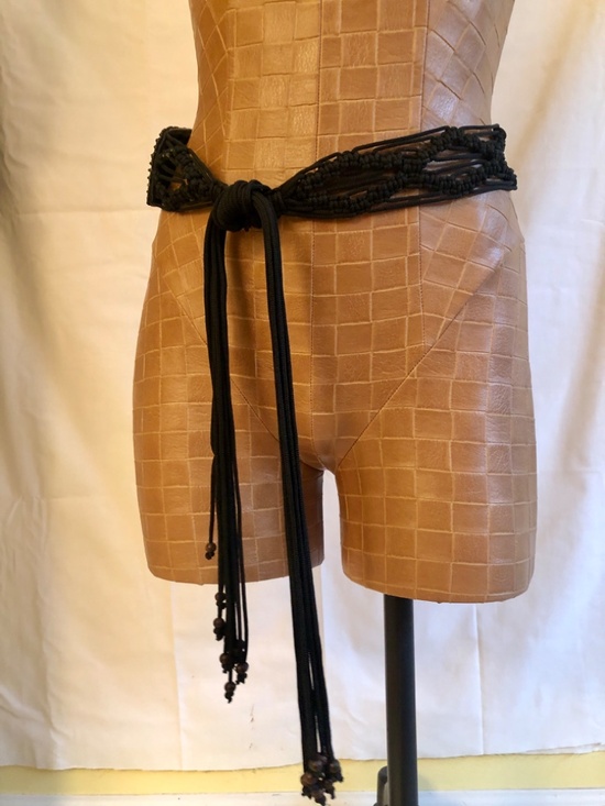 NWOT Embellished Abalone & Macrame Belt main image 14